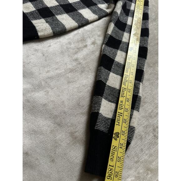 Ralph Lauren 100% Wool Buffalo Check Plaid Sweater, White Black, M Vintage Crew - Picture 13 of 16